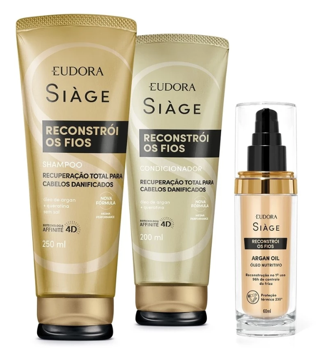 SIÀGE HAIR RECONSTRUCTS COMBO: SHAMPOO 250ML + CONDITIONER 200ML