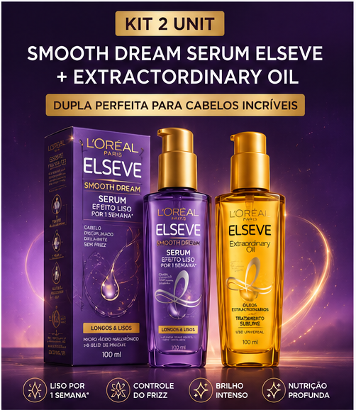 KIT 2 UNIT - SMOOTH DREAM SERUM ELSEVE + EXTRACTORDINARY OIL
