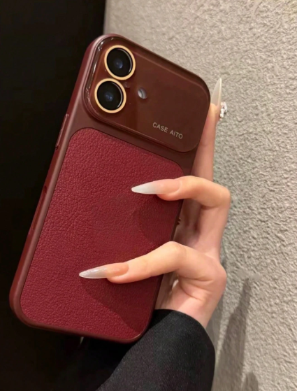 CAPA DE TELEFONE VINTAGE EM COURO RESISTENTE A CHOQUES COM TEXTURA DE LICHIA